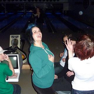 Jamie seated, Heather, & ? 