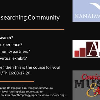 Promo for ANTH 418 Fall 2021, Researching Community