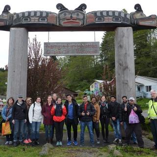 North Island Museums and Their Communities, 2017, field school group in Alert Bay.