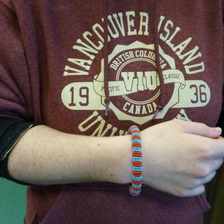 Tanzanian beaded bracelet, one of the raffle prizes, Anthropology Forum 2018